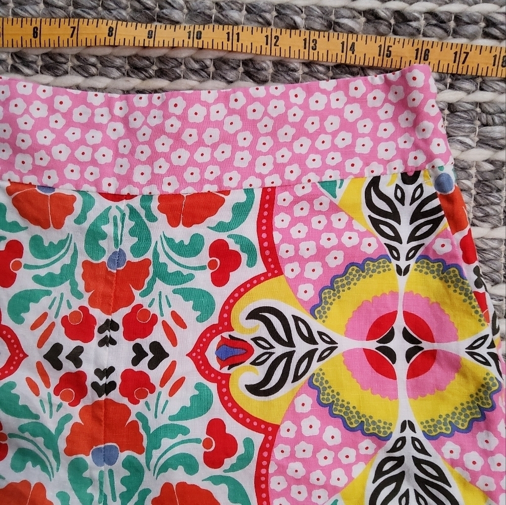 Boden Linen Floral Print Shorts Size 10 - Picture 9 of 12